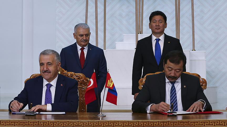 توقيع 7 اتفاقيات بين تركيا ومنغوليا على هامش زيارة يلدريم