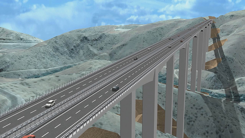 استمرار أعمال بناء ثاني أعلى جسر في العالم